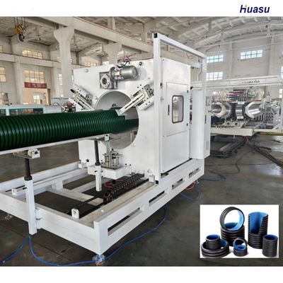 Double Wall Corrugated Pipe Extrusion Line with HDPE PVC Model 6m or Customized Pipe Length and Water Cooling