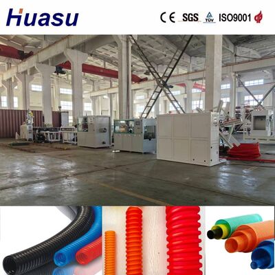 Single Screw Extruder Corrugated Pipe Extrusion Line with 32mm-1600mm Pipe Diameter Range, PLC Control, and Single/Double/Three Layer Options