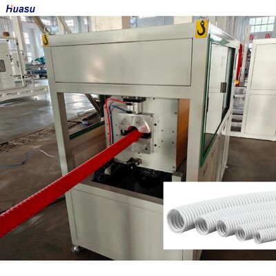 Single Screw Design Single Wall Corrugated Pipe Extrusion Line With Schneider Siemens Electric Components Barrel Nitriding Depth 0.4 To 0.7 Mm